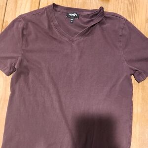 Express Men's Dark Purple V-Neck T-Shirt